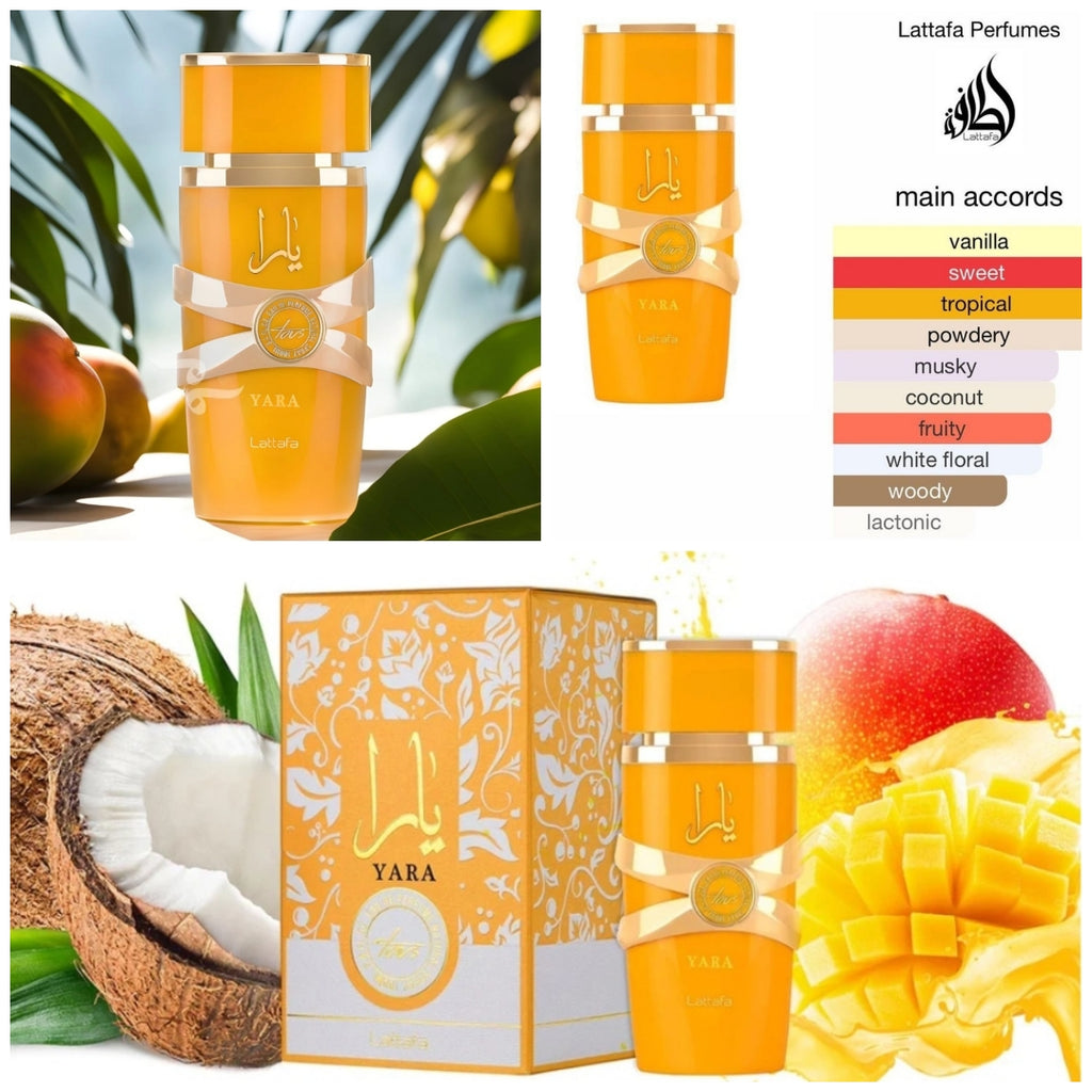 ! Oferta ! Perfume de mujer Yara TOUS de Lataffa. 100 ml. NUEVO YARA. Perfume árabe mujer. ALTA PERFUMERÍA