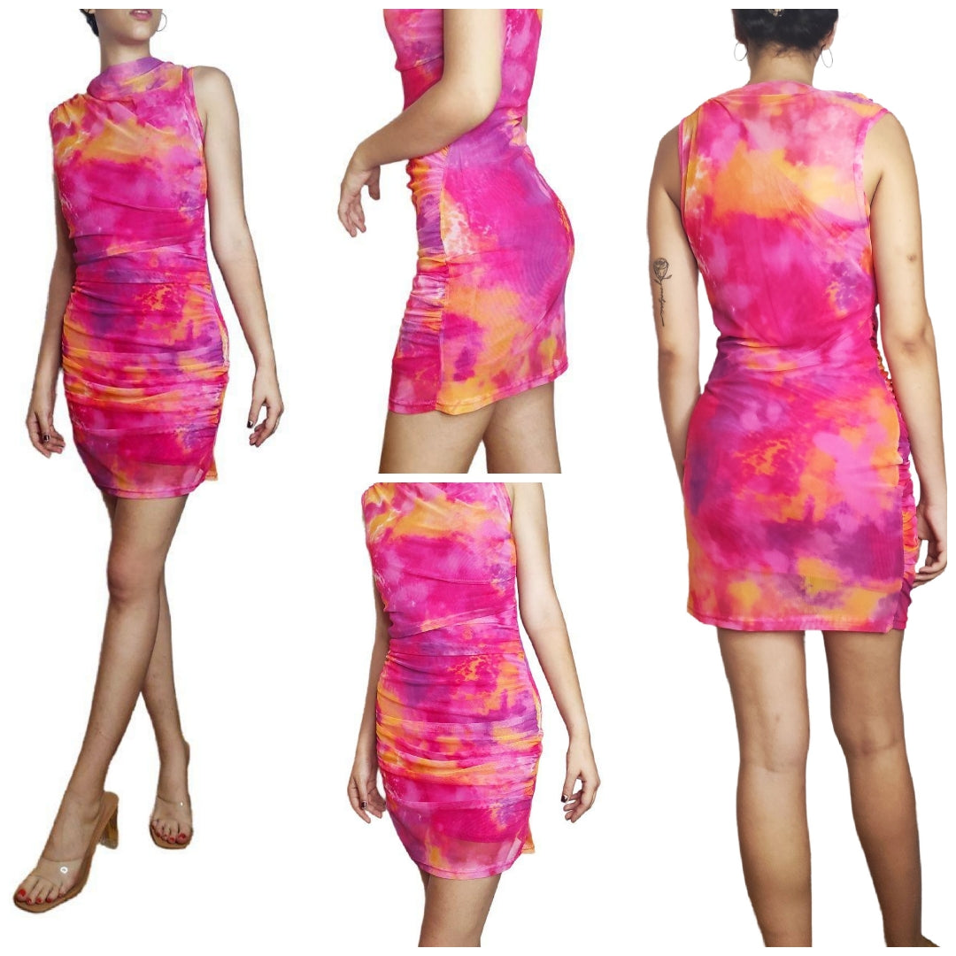 VESTIDO Mod. Andrea. Vestido de tul con forro. Vestido muy femenino. Talla única. Disponible en 3 colores: fucsia, morado y verde lima