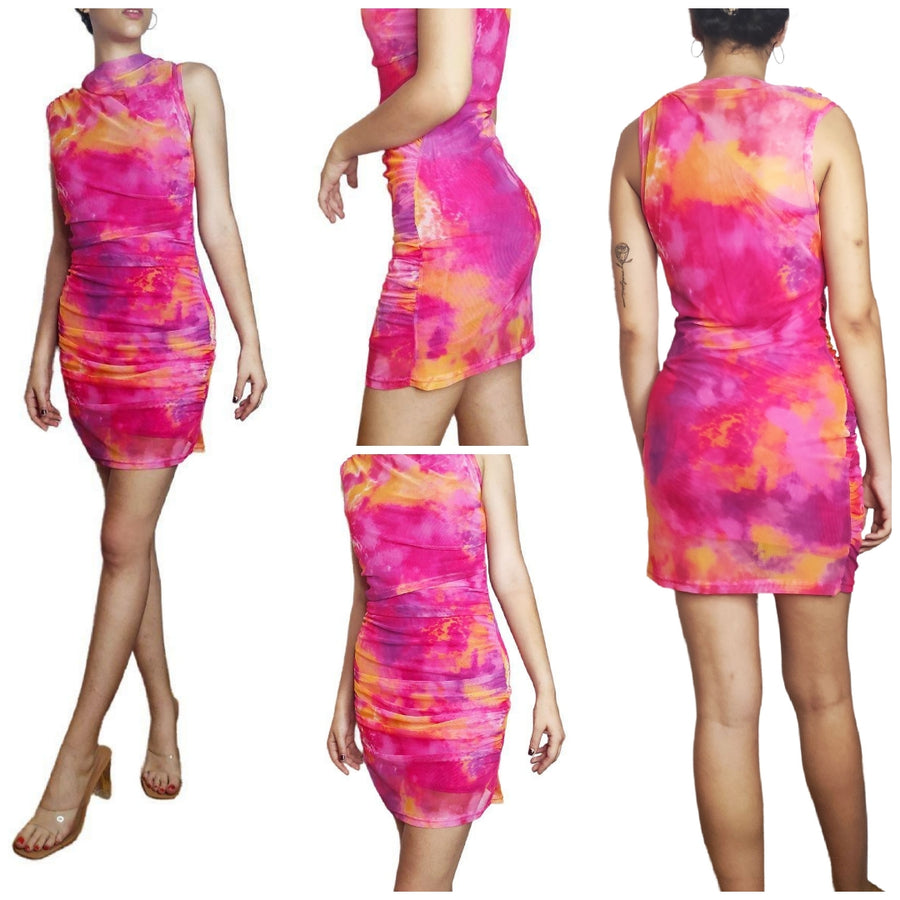 VESTIDO Mod. Andrea. Vestido de tul con forro. Vestido muy femenino. Talla única. Disponible en 3 colores: fucsia, morado y verde lima