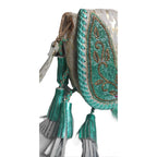 Bolso MADRID de Piel Auténtica. En colores marfil, azul turquesa, dorado, fuchsia. Tamaño MEDIANO