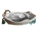 Bolso MADRID de Piel Auténtica. En colores marfil, azul turquesa, dorado, fuchsia. Tamaño MEDIANO