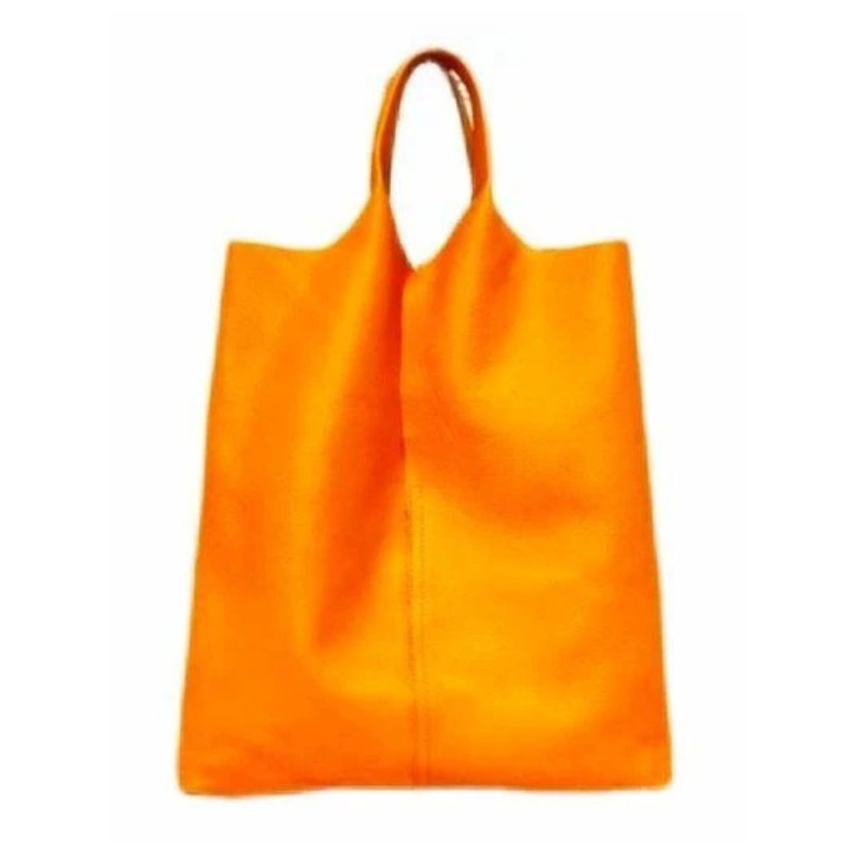 Metallic leather shopper bag