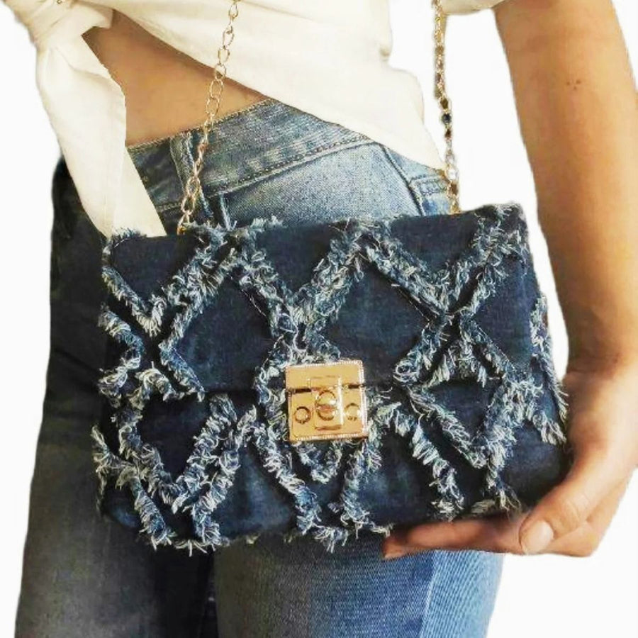 Bolso ÁNGELA. Bolso de tela vaquera. Se puede usar como bandolera o como bolso de mano