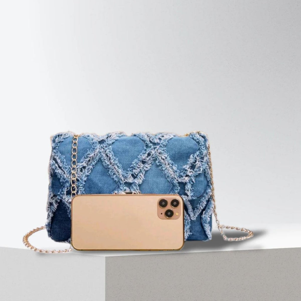 Bolso ÁNGELA. Bolso de tela vaquera. Se puede usar como bandolera o como bolso de mano