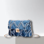 Bolso ÁNGELA. Bolso de tela vaquera. Se puede usar como bandolera o como bolso de mano