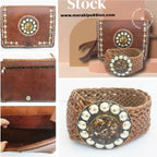 Bolso bandolera de piel + cinturón a juego