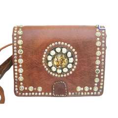 Bolso bandolera de piel + cinturón a juego