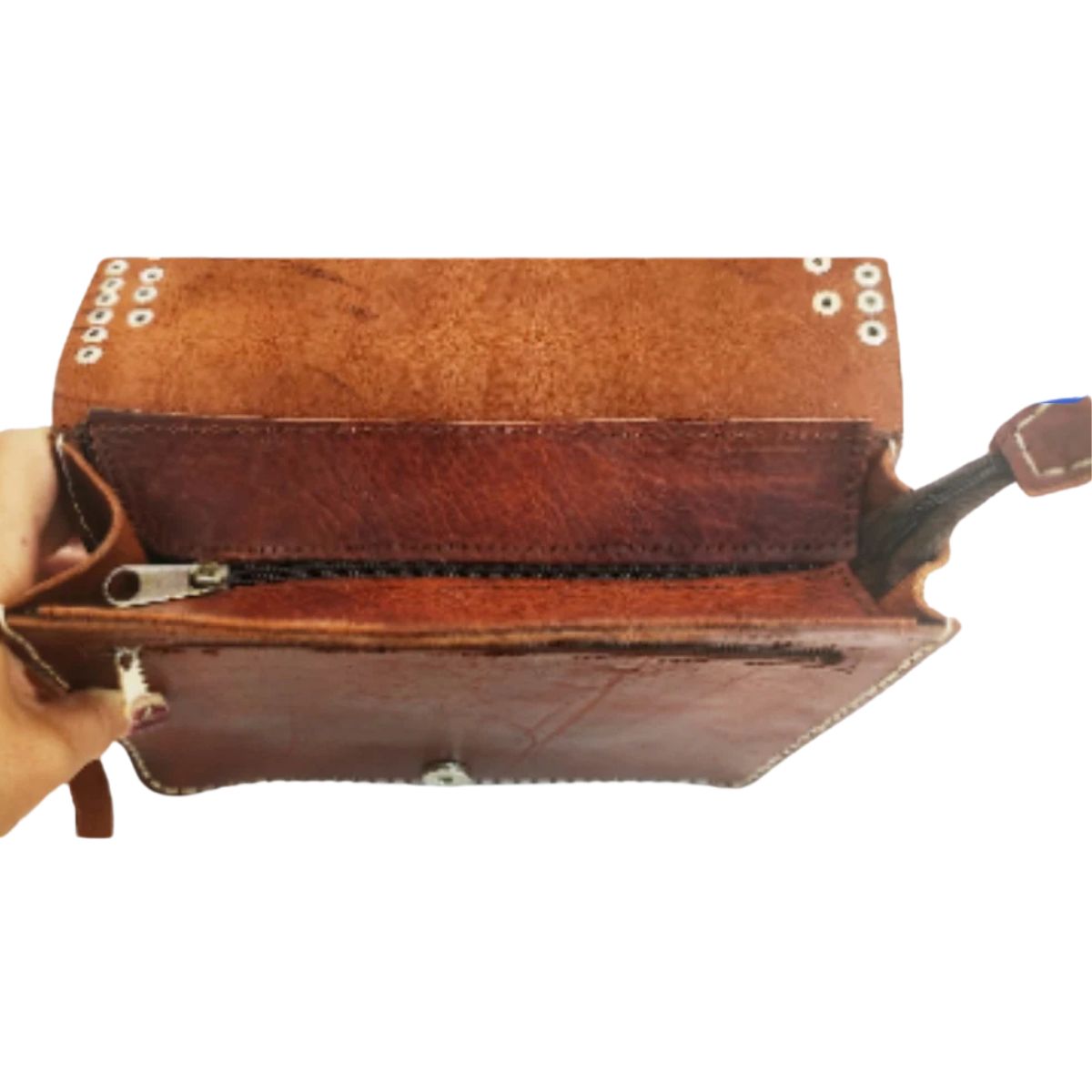 Bolso bandolera de piel + cinturón a juego