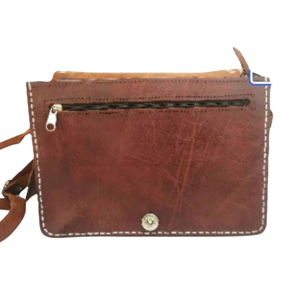 Bolso bandolera de piel + cinturón a juego