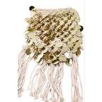 BOLSO bandolera de Crochet y Lentejuelas grandes. Es de algodón 100%. Lleva 1 asa larga, está forrado. Cierre con cremallera. No pesa. Es monísimo