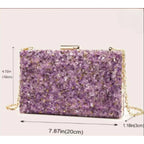 Bolso fiesta. Clutch de color NEGRO con piedritas de colores. Clutch NEGRO