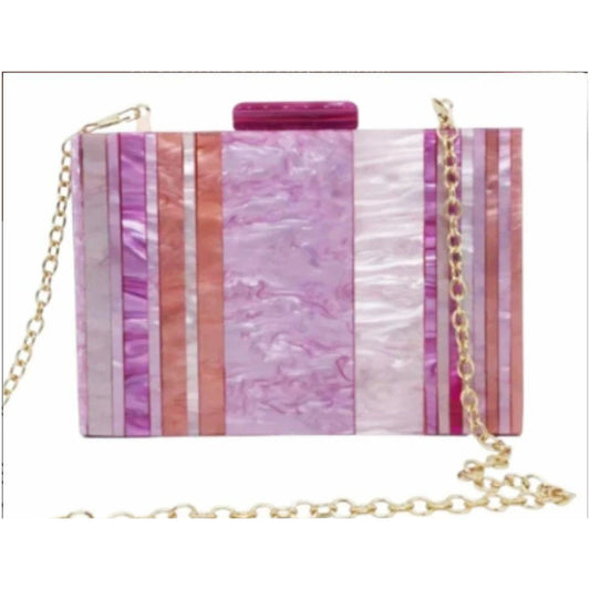 Party bag. Clutch in PINK, LILAC colors. Very combinable and elegant (copy)