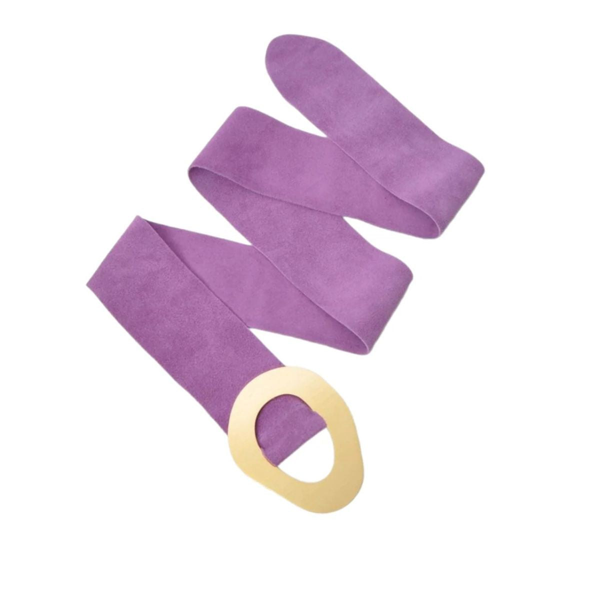 Cinturón de Ante Suave con Hebilla Irregular - 11 Colores Disponibles