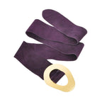 Cinturón de Ante Suave con Hebilla Irregular - 11 Colores Disponibles