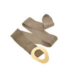 Cinturón de Ante Suave con Hebilla Irregular - 11 Colores Disponibles