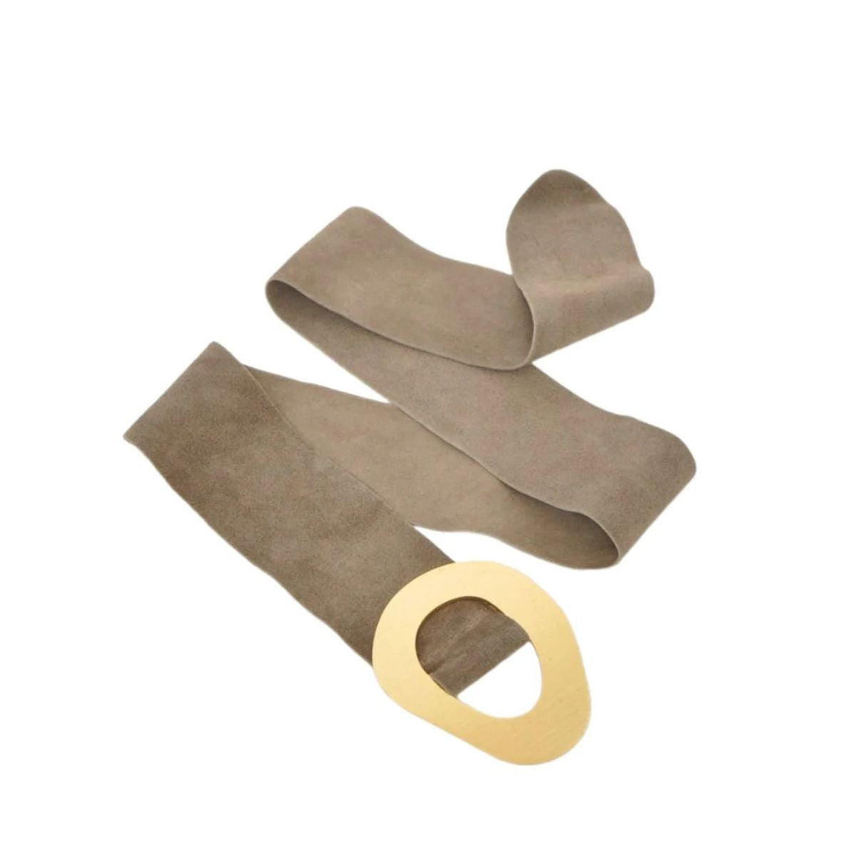 Cinturón de Ante Suave con Hebilla Irregular - 11 Colores Disponibles