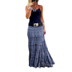 Crochet long skirt