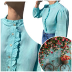 NOVEDAD: Chaleco Mod ANITA. Color Beige con bordados Azul Turquesa, naranjas, verde. Calidad PREMIUM