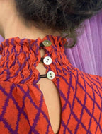 NOVEDAD: Blusa LOUISE. Color ANARANJADO y MORADO. Talla ÚNICA: da desde la 34 hasta la 38.