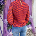 NOVEDAD: Blusa LOUISE. Color ANARANJADO y MORADO. Talla ÚNICA: da desde la 34 hasta la 38.