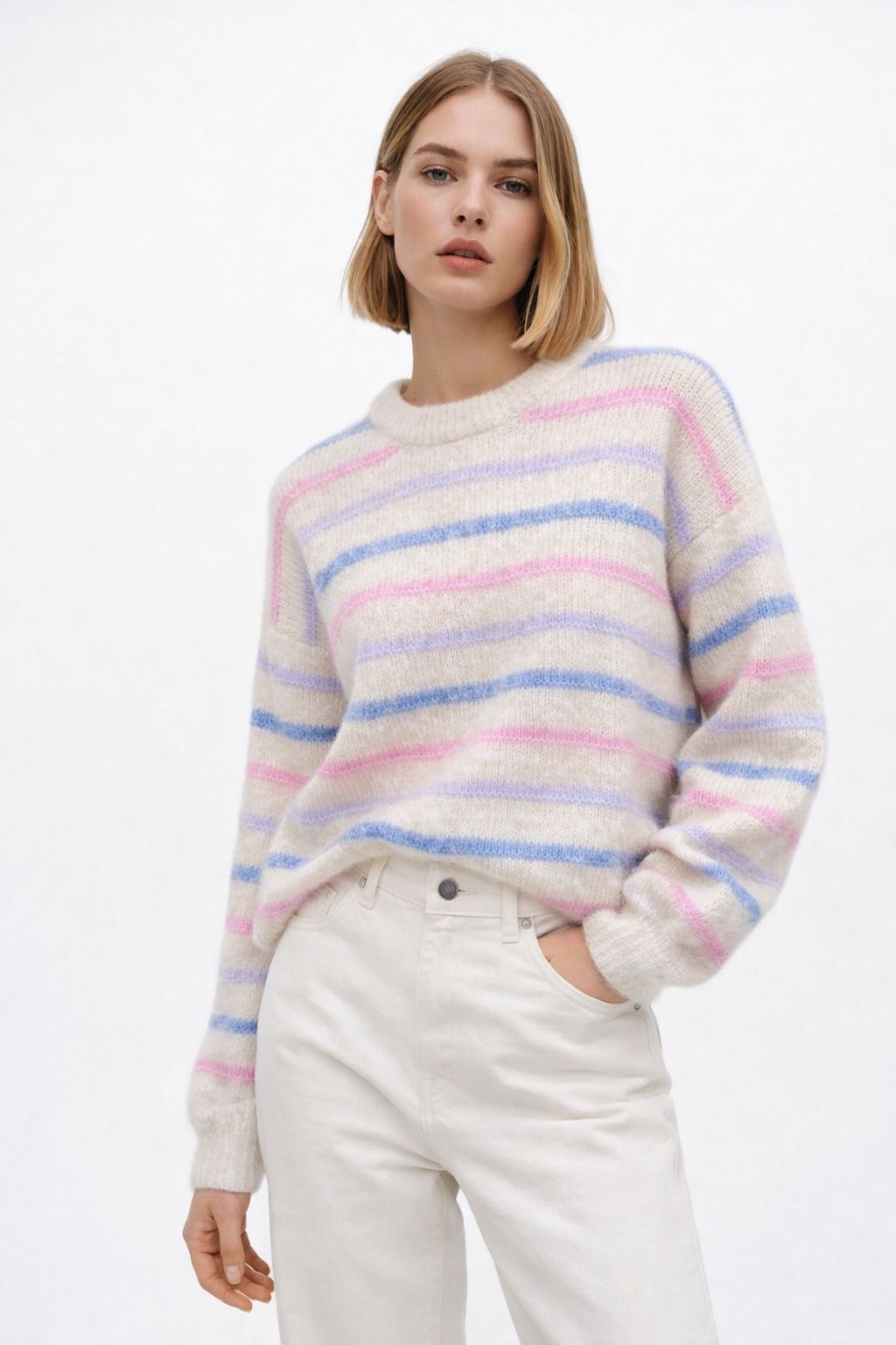 Jersey de rayas en tonos pastel. Modelo Nube. Talla Única. Calidad PREMIUM
