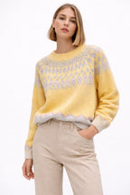 Jersey con grecas en color Amarillo. Modelo Candy. Talla Única. Calidad PREMIUM
