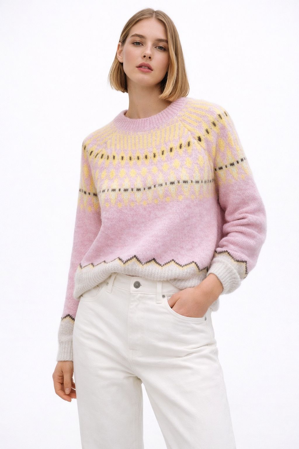 Jersey con grecas en color Amarillo. Modelo Candy. Talla Única. Calidad PREMIUM