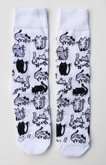 Calcetines de GATOS. Talla única de adultos. Da talla 35 hasta la 43 EU