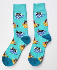 Calcetines de GATOS. Talla única de adultos. Da talla 35 hasta la 43 EU