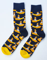 Calcetines de SUBMARINO AMARILLO. Talla única de adultos. Da talla 35 hasta la 43 EU