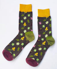 LEAVES Socks. One size fits most adults. Size 35 to 43 EU