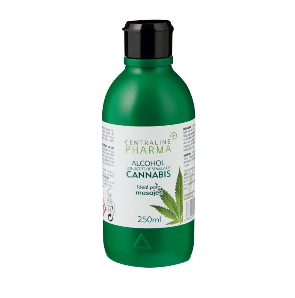 250 ml Cannabis Alcohol: calms muscle, joint and inflammatory pain quickly. Central Farma