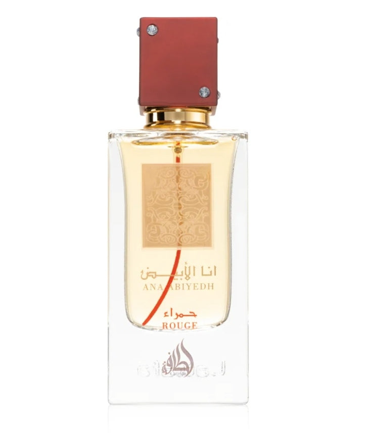 Perfume de Mujer ANA ABIYEDH ROUGE.  Original Lataffa de 60 ml. Puede Recordarte a Bacarat Rouge. Alta perfumería. Perfume árabe mujer. Premium, Alta durabilidad.