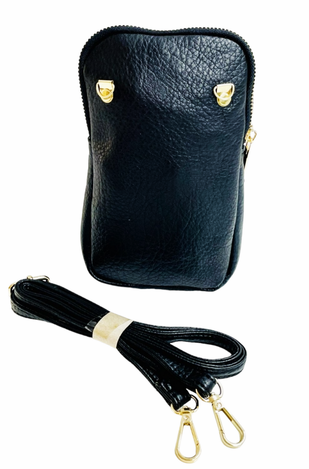 Bolso para móvil de CALAVERA con pedrería. Material piel PU. Mobile bag.