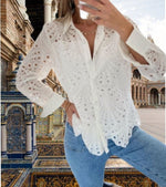 White openwork blouse. TRIANA model. One size. Novelty. One size