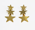 Pendientes largos de ESTRELLAS en Acero Inoxidable ORO
