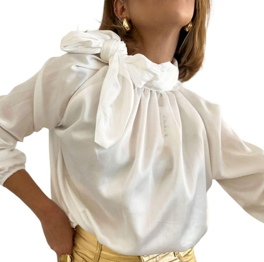 BUGANVILLA satin blouse. Audry model. One size. Novelty.