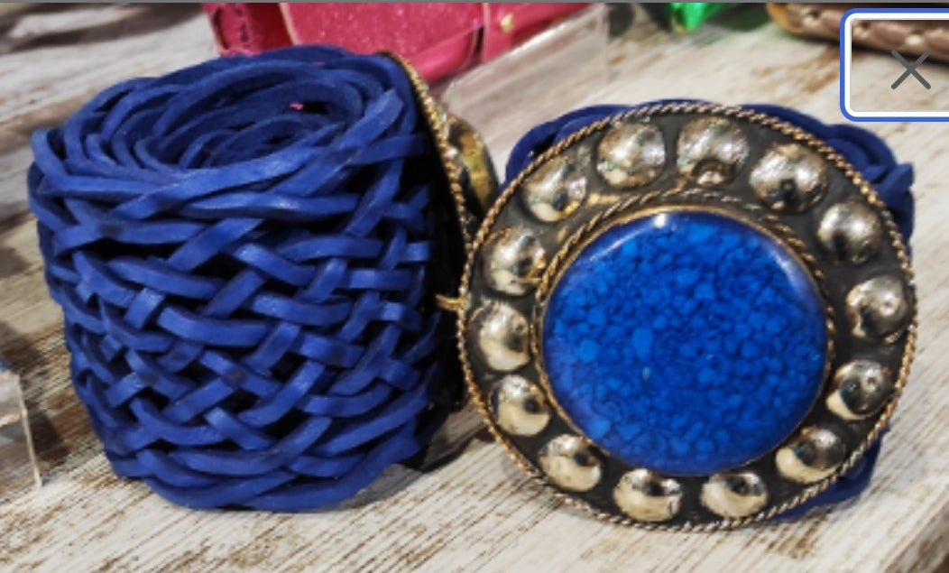 Cinturón ancho de piel con con Hebilla Redonda. Disponible en 9 COLORES