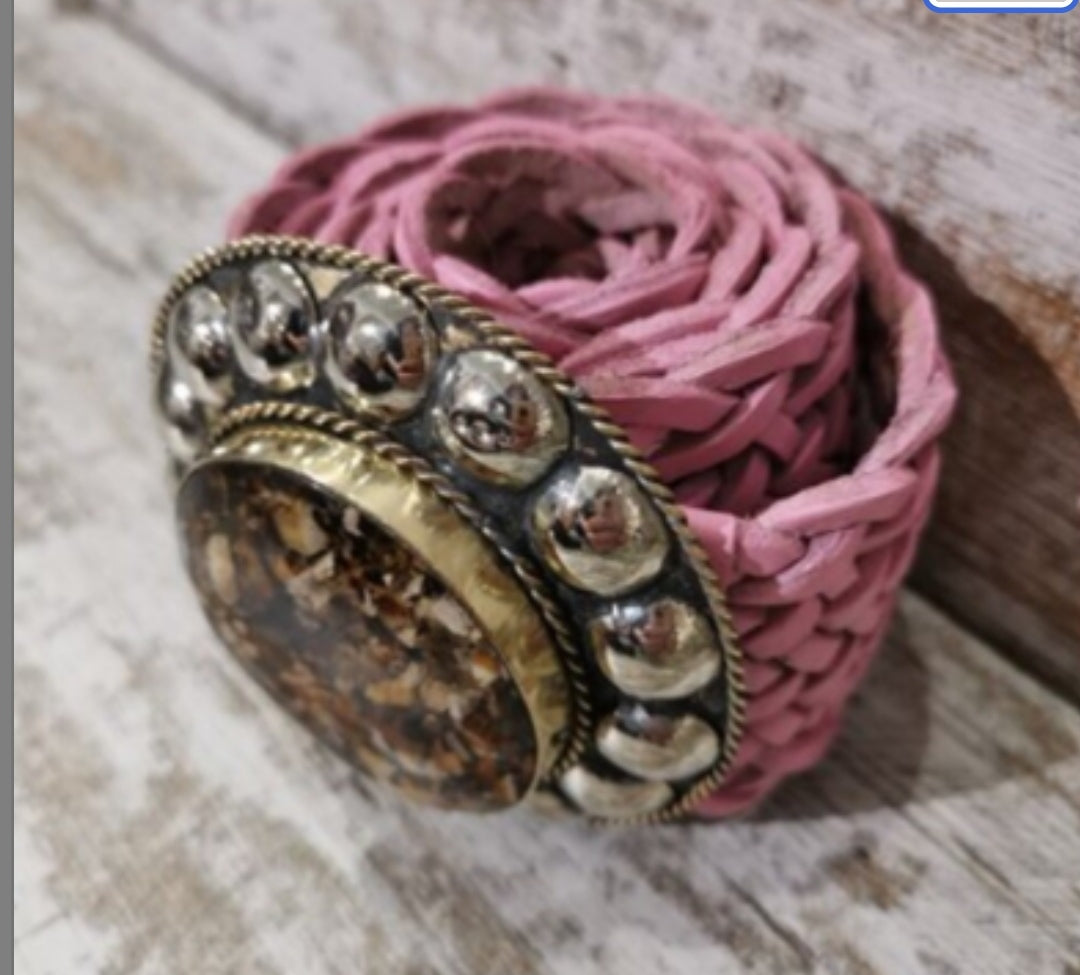 Cinturón ancho de piel. Disponible en 9 COLORES