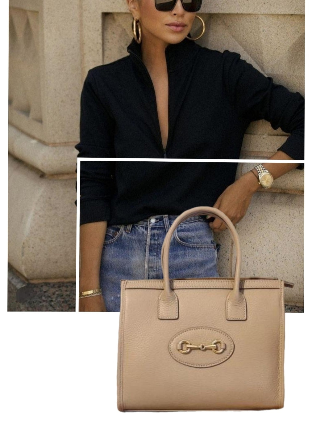 Bolso estilo LW de piel auténtica. NOVEDAD. Disponible en 4 colores