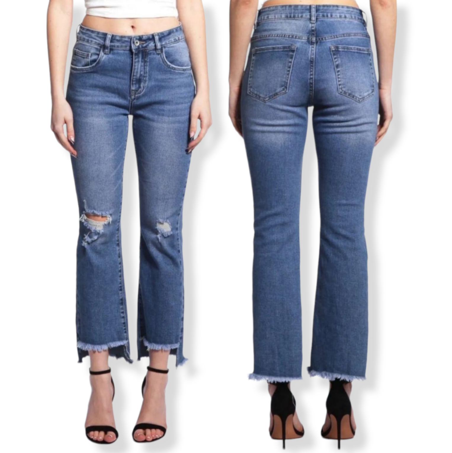 Cinturón de piel con Hebilla OVALADA con incrustaciones turquesas. Pantalón vaquero también disponible en talla S.