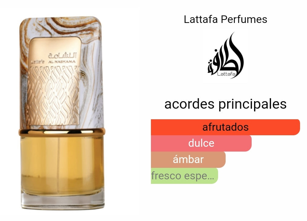 Al Nashama feminine Arabic perfume. 100 ml. NEW! Olfactory family: fruity and sweet.