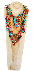 Multicolor necklace + matching bracelet