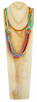 Collar multicolor de cristal y cuentas pequeñitas