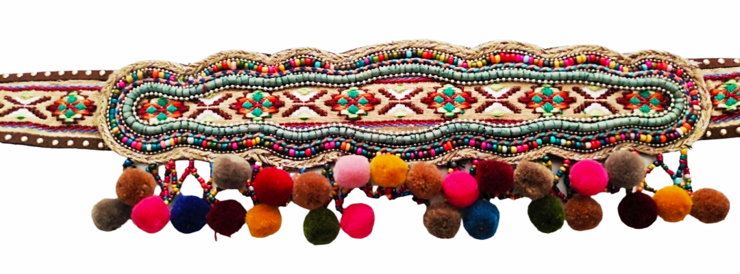 Multicolor boho belt