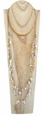 Conjunto de COLLAR LARGO y PULSERAS de caracolas y conchas