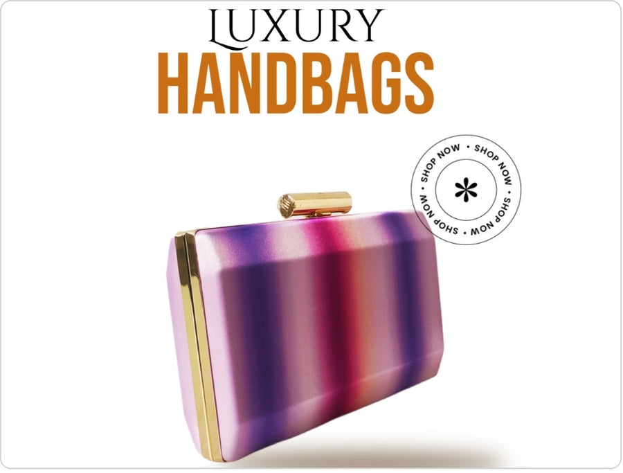 Clutch en tonos BUGANVILLA y LILA. Bolso de fiesta.