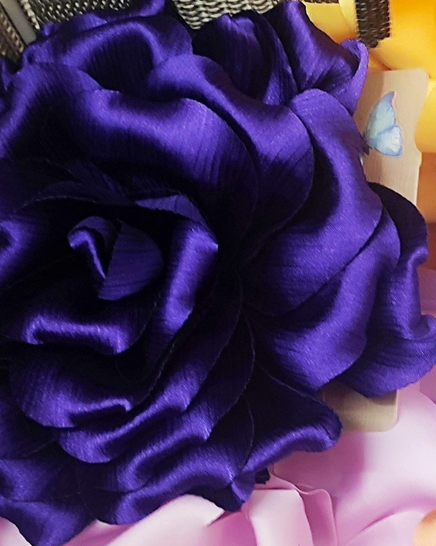 Flower brooch + Flower hair clip. Available in various colors