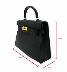 Mini Kelly style leather bag. Available in TAPE, BLACK, RED