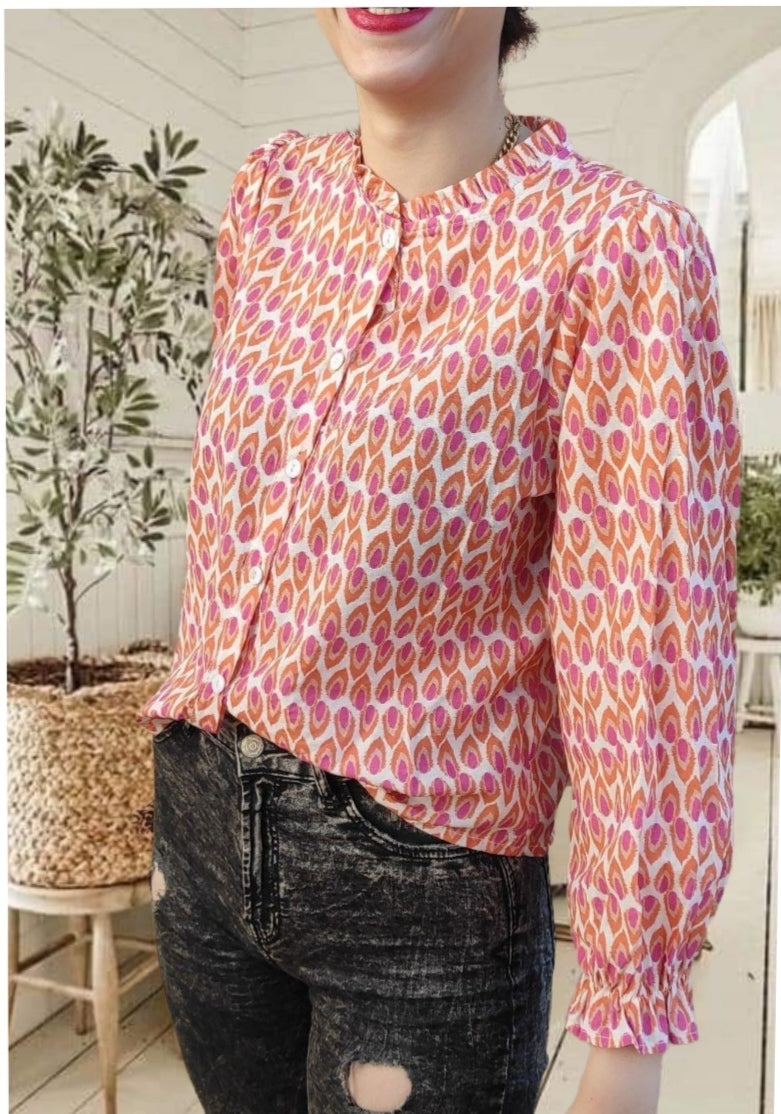 Blusa GUAPAS. Algodón 100 %. Talla ÚNICA: da desde la 34 hasta la 38.